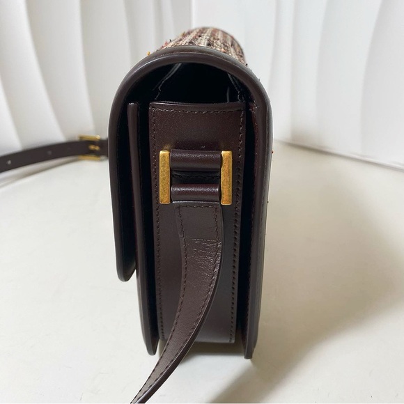 YSL Saint Laurent Tweed & Leather Solferino Shoulder Bag - Picture 3 of 11